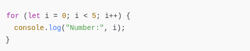 for loop