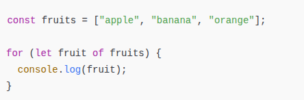 for of loop