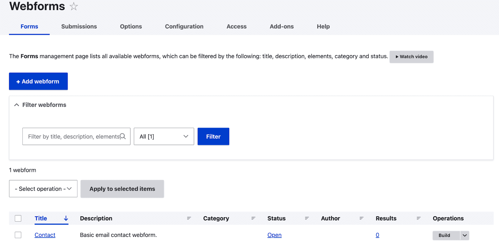 add webform