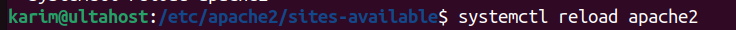 apache reload