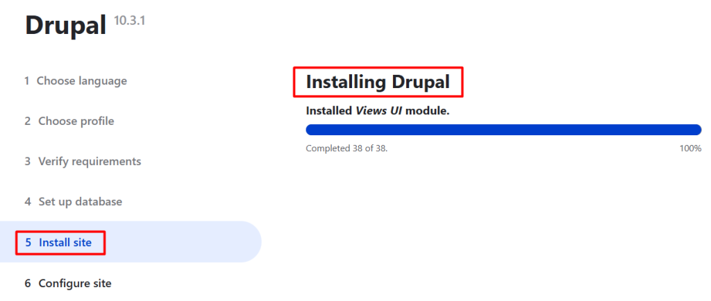 installating drupal