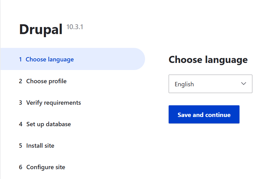 drupal setup