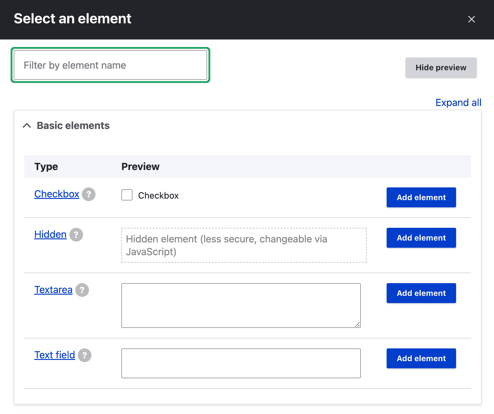 select element